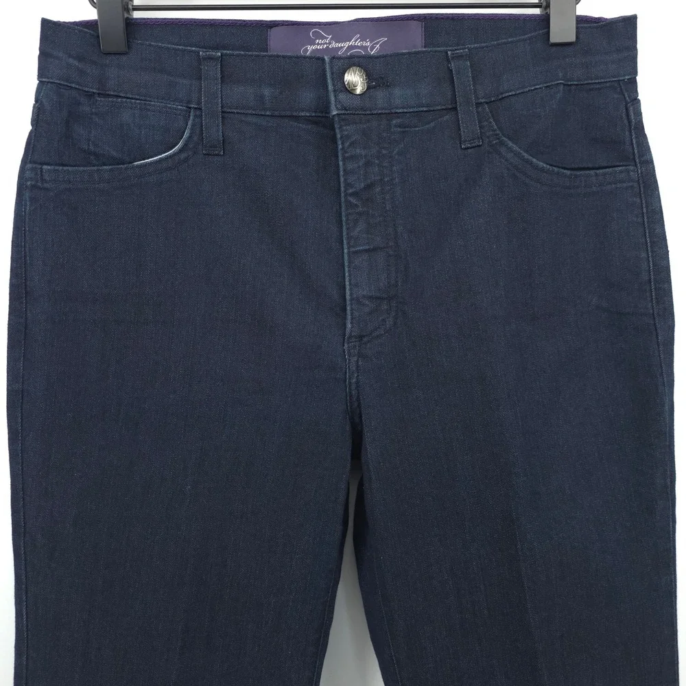 NYDJ Womens Jeans P1000 8P Dark Blue Bootcut High Rise Stretch Denim